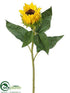 Silk Plants Direct Sunflower Bud Spray - Yellow - Pack of 12