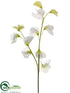 Silk Plants Direct Sweet Pea Spray - White Green - Pack of 12