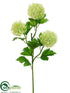 Silk Plants Direct Snowball Spray - Green White - Pack of 12