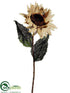 Silk Plants Direct Sunflower Spray - Tan - Pack of 12