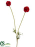 Silk Plants Direct Scabiosa Bud Spray - Red - Pack of 12