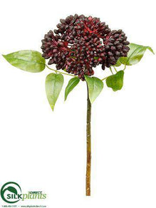 Silk Plants Direct Sedum Spray - Burgundy - Pack of 12 - Burgundy