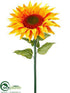 Silk Plants Direct Sunflower Spray - Yellow Orange - Pack of 6