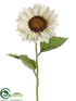 Silk Plants Direct Sunflower Spray - Cream - Pack of 12