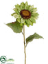 Silk Plants Direct Sunflower Spray - Green - Pack of 12