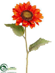 Sunflower Spray - Orange - Pack of 12