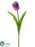 Silk Plants Direct Tulip Spray - Purple Cream - Pack of 24