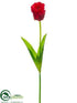 Silk Plants Direct Parrot Tulip Spray - Red Green - Pack of 12