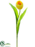 Silk Plants Direct Tulip Spray - Yellow - Pack of 12