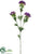 Silk Plants Direct Blooming Thistle Spray - White - Pack of 12