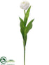 Silk Plants Direct Tulip Spray - White - Pack of 12