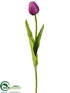 Silk Plants Direct Tulip Bud Spray - Plum - Pack of 12