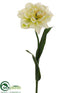 Silk Plants Direct Tulip Spray - Cream Green - Pack of 12