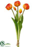 Silk Plants Direct Tulip Bundle - Orange - Pack of 12