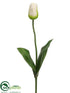 Silk Plants Direct Tulip Spray - Cream Green - Pack of 12