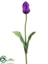 Silk Plants Direct Tulip Spray - Purple - Pack of 12