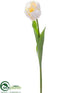 Silk Plants Direct Tulip Spray - Cream Pink - Pack of 12