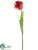 Silk Plants Direct Tulip Spray - Green Red - Pack of 12
