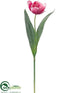 Silk Plants Direct Tulip Spray - Fuchsia Pink - Pack of 12