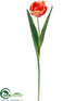 Silk Plants Direct Tulip Spray - Orange Yellow - Pack of 12