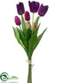Silk Plants Direct Tulip Bundle - Purple Two Tone - Pack of 12
