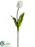 Silk Plants Direct Tulip Spray - White - Pack of 12