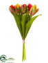 Silk Plants Direct Tulip Bundle - Red Orange - Pack of 24