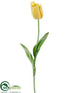 Silk Plants Direct Dutch Tulip Spray - Yellow - Pack of 12