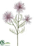 Silk Plants Direct Thistle Flower Spray - Burgundy - Pack of 12