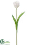 Silk Plants Direct Tulip Spray - Cream White - Pack of 12