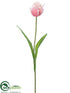 Silk Plants Direct Tulip Spray - Pink Cream - Pack of 12