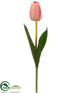 Silk Plants Direct Tulip Spray - Peach Salmon - Pack of 12