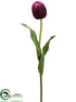 Silk Plants Direct Tulip Spray - Plum - Pack of 12