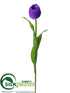 Silk Plants Direct Tulip Spray - Violet - Pack of 12