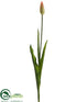 Silk Plants Direct Tulip Bud Spray - Green Pink - Pack of 12
