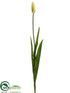 Silk Plants Direct Tulip Bud Spray - Yellow - Pack of 12