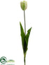 Silk Plants Direct Tulip Spray - Green - Pack of 12