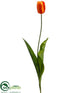Silk Plants Direct Tulip Spray - Orange - Pack of 12
