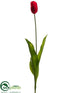 Silk Plants Direct Tulip Spray - Red - Pack of 12