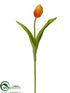 Silk Plants Direct Tulip Bud Spray - Orange - Pack of 12