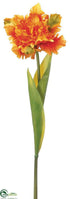 Silk Plants Direct Parrot Tulip Spray - Orange Flame - Pack of 12