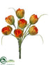 Silk Plants Direct Tulip Bundle - Orange - Pack of 12