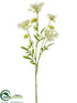 Silk Plants Direct Verbena Spray - White - Pack of 12