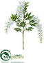 Silk Plants Direct Wisteria Spray - White - Pack of 12