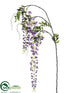 Silk Plants Direct Japanese Wisteria Spray - Lavender Two Tone - Pack of 6