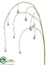 Silk Plants Direct Faux Crystal Water Drop Hanging Spray - Aqua - Pack of 12