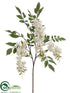 Silk Plants Direct Wisteria Spray - White - Pack of 12