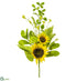 Silk Plants Direct Sunflower, Wildflower Spray - Yellow - Pack of 12