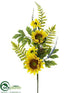 Silk Plants Direct Sunflower, Daisy, Succulent Spray - Yellow Green - Pack of 6