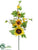 Sunflower, Blossom Spray - Yellow - Pack of 6